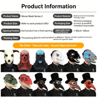 Décoration d'Halloween personnalisée, masque en latex pour fête, masque amusant pour mascarade, masque intégral pour fête d'Halloween