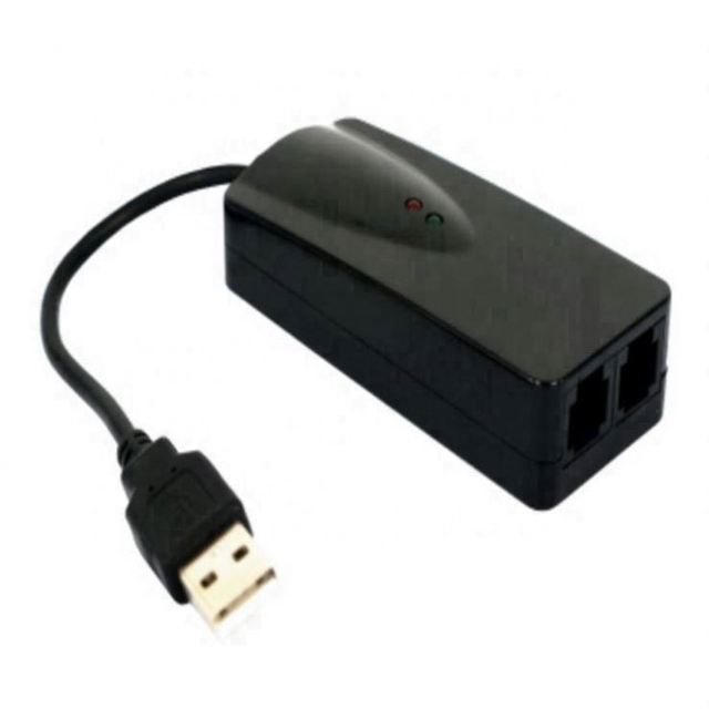 USB Fax Modem External 56K Data Voice V9.0 2ports for Win7 Ethernet Phone