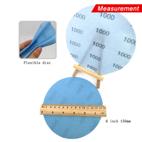 Disque de ponçage super fin de 6 pouces (150 mm) à crochets et boucles, pour ponçage humide/sec, papier abrasif doux pour outils abrasifs, polissage de peinture automobile