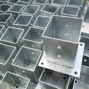 Sunsbuild 201 Stainless Steel Square <b>Post</b> Base Bracket Heavy Duty Surface Mount Fence <b>Post</b> <b>Holder</b> for Outdoor - Product Image 5