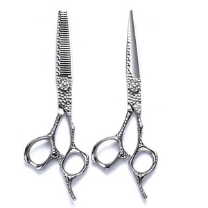 Hairdressing Scissor Set 6-Inch Stainless Steel Flat Shears Thinning Shears For Salon Hair Trimming - Product Image 1