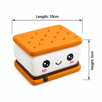 Nouveauté 2026 : Jouet Squishy Kawaii en forme de S'mores, doux et à récupération lente, anti-stress pour enfants