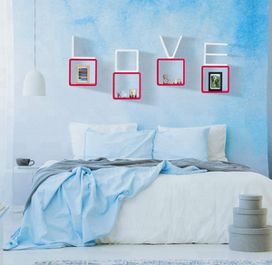 Estantes de Pared Flotantes en Forma de LOVE, Cubos Decorativos de MDF, Venta al Por Mayor de Fábrica, Personalizables - Product Image 6