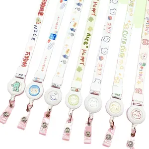 Fabriek Best Verkopende Intrekbare Tool Veiligheid Lanyards Sublimatie Afdrukken Nekriem Cartoon Polyester Gereedschap Veiligheid Lanyard