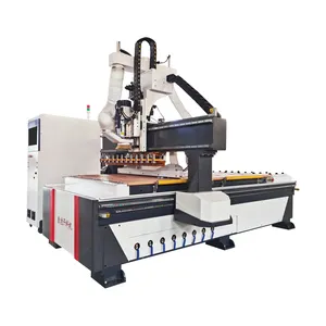 Cabinet Furniture Plywood Mdf Drilling CNC Machine Auto Tool Change ATC CNC Router with 9.0kw Spindle