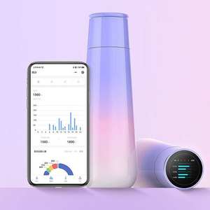 Frasco eléctrico ecológico portátil aislado de acero inoxidable temperatura inteligente botella de agua potable con integración de aplicación AI - Product Image 2