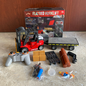 11 kênh <span class=keywords><strong>2</strong></span>.4GHz RC xe nâng cẩu Xây dựng đồ chơi điều khiển từ xa kỹ thuật Xe Tải xe với Trailer - Product Image 6