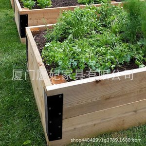 Metal Garden <b>Corner</b> <b>Bracket</b> 8Pc Durable Carbon Steel <b>For</b> Raised Bed Garden Set - Product Image 1