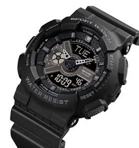 Reloj Digital de moda <span class=keywords><strong>juvenil</strong></span> SKMEI para hombre, relojes de pulsera dobles impermeables a prueba de golpes, reloj <span class=keywords><strong>despertador</strong></span> con cronógrafo LED, relojes para hombre, hora fresca - Product Image 4