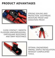 JUNPAI TZ75 Kit de cosses de câble en cuivre 0,75-10 mm AWG 23-7, connecteurs de fils, outil de sertissage, plaqué étain 1000V