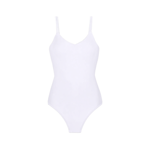 Costume da bagno intero da donna Buonic bianco taglie 40 42 44 46 48 - Body da spiaggia estivo - Product Image 1