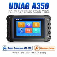 Escáner OBD2 UDIAG A350 de 4 Sistemas para Motor, Transmisión, ABS, SRS, Lector de Códigos de Diagnóstico, 6 Funciones de Reinicio, Aceite, EPB, TPMS, para Autos, Camiones y SUV