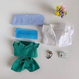 Labu <span class=keywords><strong>muñeca</strong></span> ropa colgante dibujos animados Juguete plástico Doctor enfermera uniforme corazón-calentamiento Macaron estilo ropa solamente - Product Image 2