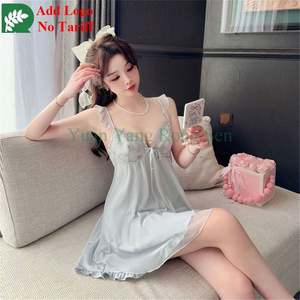 Pijama de algodón de verano para mujer, pijama victoriano largo de encaje dulce Pennine Noir - Product Image 2