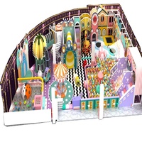 Aire de jeux intérieure personnalisée en aluminium de qualité supérieure, thème océan, en mousse colorée, marque Qiyuan, pour usage commercial