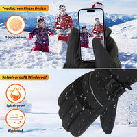 Gants chauffants rechargeables par USB pour moto, imperméables, compatibles avec les écrans tactiles, pour le camping, la pêche, la chasse, la moto