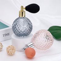 Emballage personnalisé 100ml Bouteille ronde vide en verre de luxe pour atomiseur de parfum vintage en cristal