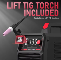 YEESTECH FLUX-135PRO Machine à souder 3-en-1 à affichage numérique, onduleur IGBT, MIG sans gaz, TIG Lift, Soudage à l'arc 135A 110V
