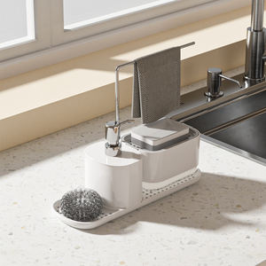 Dispenser di Sapone e <span class=keywords><strong>Detersivo</strong></span> con Portaspugna e Mensola <span class=keywords><strong>per</strong></span> Cucina - Product Image 5