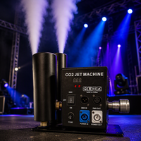 Machine à jet de CO2 à double tête, contrôle électronique DMX, pulvérisateur d'effets spéciaux pour scène en métal, AC 110V-220V