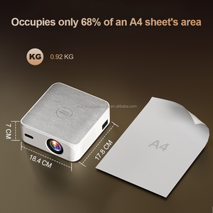 Xách tay mini 4K Video chiếu 300 ''Màn hình 600 ANSI Android chiếu Rạp hát tại nhà projecteur 4k Mini proyector chiếu - Product Image 4