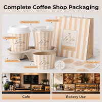 Allwin Packfactory, gobelets à café jetables biodégradables à double paroi avec logo personnalisé, gobelet à cappuccino, gobelet en papier enduit avec couvercle