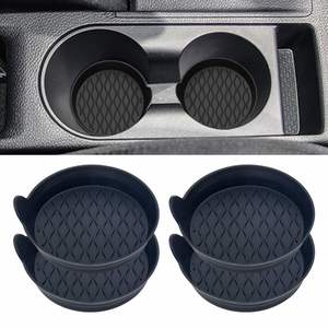 Tapis antidérapant en silicone pour porte-gobelet de voiture, anti-déversement, résistant à la chaleur, lavable, sous-verre pour intérieur de voiture - Product Image 3