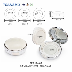 Envase de Plástico para Polvo Compacto con Cojín de Aire, Reutilizable, con Patrón de Superficie Personalizado para Empaque OEM de Cosméticos - Product Image 5
