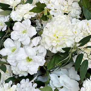 Arreglo Floral Clásico de Seda Blanca, Ramo Mixto Hecho a Mano, Centro de Mesa para Decoraciones de Boda - Product Image 4
