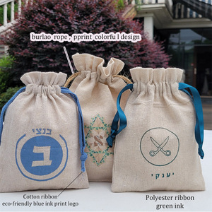 Natural Linen Jewelry Gift <b>Bags</b> Custom Logo Dust Sack <b>Makeup</b> Packaging Pouches 7x9cm and 17x24cm Sizes Pack 50 Free Shipping - Product Image 6