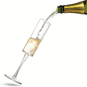 Flûtes à champagne en acrylique 5,5 oz, verres incassables, gobelets réutilisables, élégants pour mariage, fête, anniversaire - Product Image 3