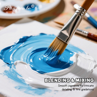 Panwenbo 25 ml 12 Couleurs Peinture Acrylique Non Toxique, Set de Peintures d'Art Professionnel pour Artistes