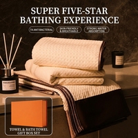 Ensemble de serviettes de bain en satin gaufré de luxe 380 GSM, forte absorption, séchage rapide, design élégant, coffret cadeau, maison, hôtel, spa, couleurs personnalisées