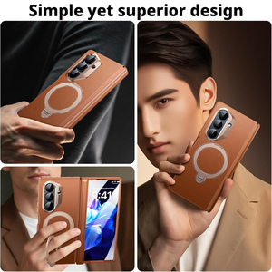 เคสโทรศัพท์แบบพับได้รุ่นใหม่พร้อมฟิล์มกันรอยในตัว เหมาะสำหรับ ZFold7/W26 พร้อมขาตั้งหมุนได้ แม่เหล็กดูดติดแน่น ป้องกันได้รอบด้าน - Product Image 2