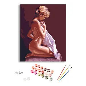 All'ingrosso pittura da numeri Sexy ragazza nuda vernice da numeri per adulti Diy ritratto vernice da numeri personalizzati per la decorazione della casa