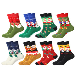 HY-4281 2024 nouveau Terry <span class=keywords><strong>X</strong></span> Mas chaussette hommes femmes équipage Style en gros créatif bande dessinée noël chaussettes Couples - Product Image 1