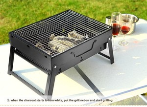 Griglia BBQ Pieghevole Portatile <span class=keywords><strong>a</strong></span> Carbone, Design <span class=keywords><strong>a</strong></span> <span class=keywords><strong>Valigetta</strong></span>, Stile Notebook, Fornello da Tavolo per Campeggio e Attività all'Aperto - Product Image 2