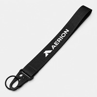 Cordon porte-clés promotionnel en nylon avec impression 3D sur soie, logo personnalisé, sangle tissée, porte-clés de poignet pour avion