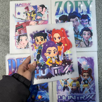 Autocollants thermocollants personnalisés à l'effigie de personnages d'anime et de dessins animés, en plastisol, écologiques et lavables, très demandés