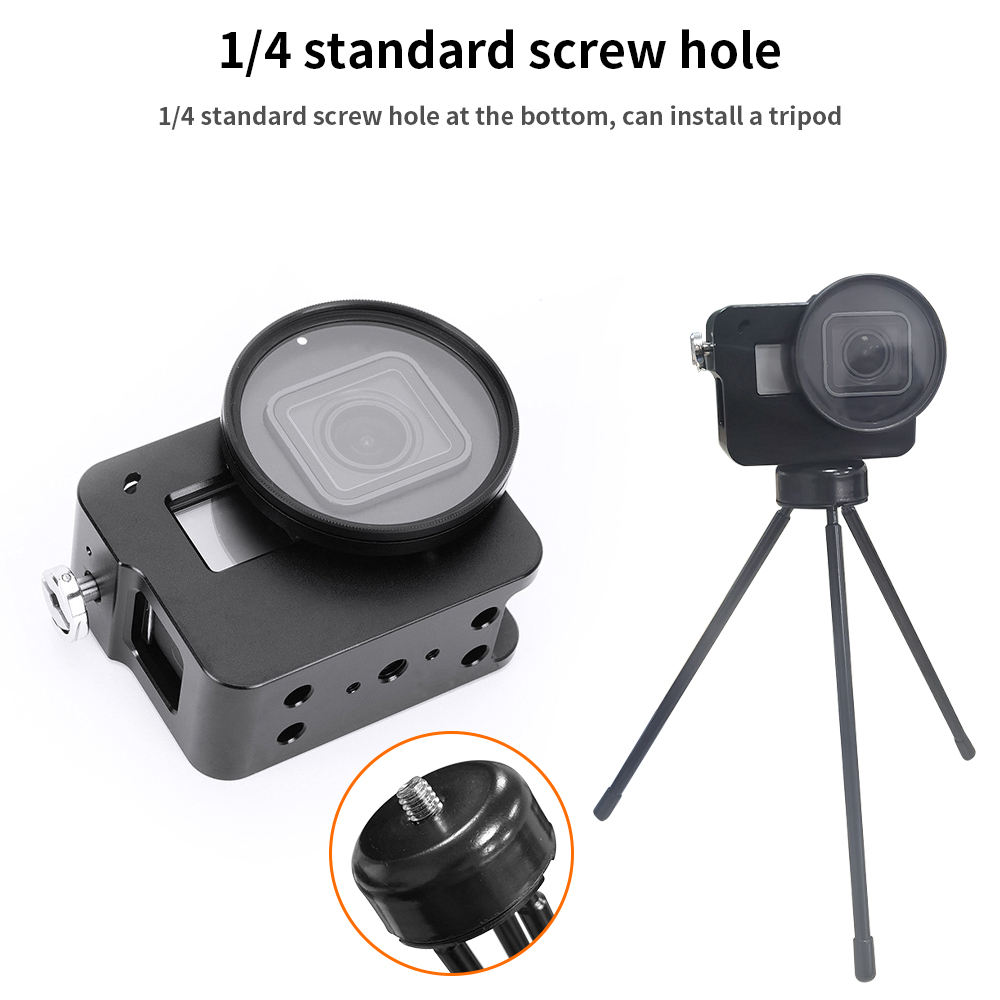 HONGDAK Aluminum Alloy Housing Frame Protective Case for GoPros 5 6 7 with UV Lens Cover Action Camera Accessory