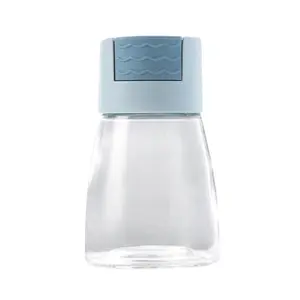 Kitchenware controle de pressão transparente 180ml, coqueteleira garrafa de sal de vidro