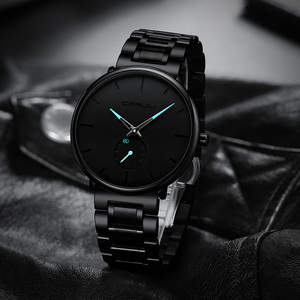 Montres pour hommes CRRJU 2150SL, <span class=keywords><strong>montre</strong></span>-bracelet en acier inoxydable pour hommes, <span class=keywords><strong>montre</strong></span> de sport décontractée de luxe, étanche, pour hommes, quartz, Relogio Masculino - Product Image 4