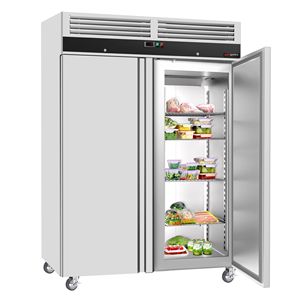 Réfrigérateur Gastro GGM à double porte en acier inoxydable ECO 1200L, dégivrage automatique, efficacité énergétique A++, température - Product Image 5