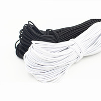 Cordons élastiques en nylon coloré, 280 couleurs, 2,5 mm, plats, tressés, haute ténacité, enduits, pour macramé, perles, bricolage, artisanat, couture