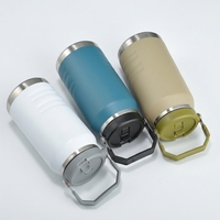 Vaso Térmico de Acero Inoxidable de 1200 ml con Logotipo Personalizado, Doble Pared, Aislamiento al Vacío, Tapa con Pajita Abatible, Botella de Agua Deportiva para Viajes al Aire Libre