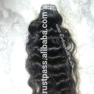 Tejido de cabello crudo de proceso natural 100%. Sin proceso Remy virgen indio tejido de cabello. Tejido de pelo libre de caída - Product Image 6