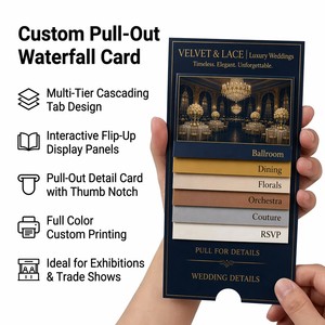 Elegantes Tarjetas <span class=keywords><strong>de</strong></span> Menú <span class=keywords><strong>de</strong></span> Boda en Cascada con Descripciones <span class=keywords><strong>de</strong></span> Cada Plato, Notas <span class=keywords><strong>de</strong></span> Combinación <span class=keywords><strong>de</strong></span> Vinos e Información Dietética - Product Image 1