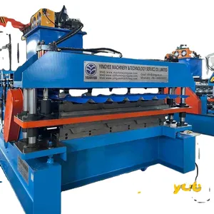Dubbele Laag Gegalvaniseerd Dakplaat Roll Forming Machine/Koud Roll Forming Machine China Fabrikant