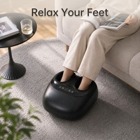 Masseur de pieds enveloppant complet avec compression par airbag, pétrissage, chaleur, 6 modes, 3 niveaux d'intensité et contrôle par minuterie pour la maison