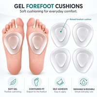Coussinets en gel, semelles auto-adhésives antidérapantes, doublures de talon lavables et réutilisables pour chaussures plates, bottes et baskets